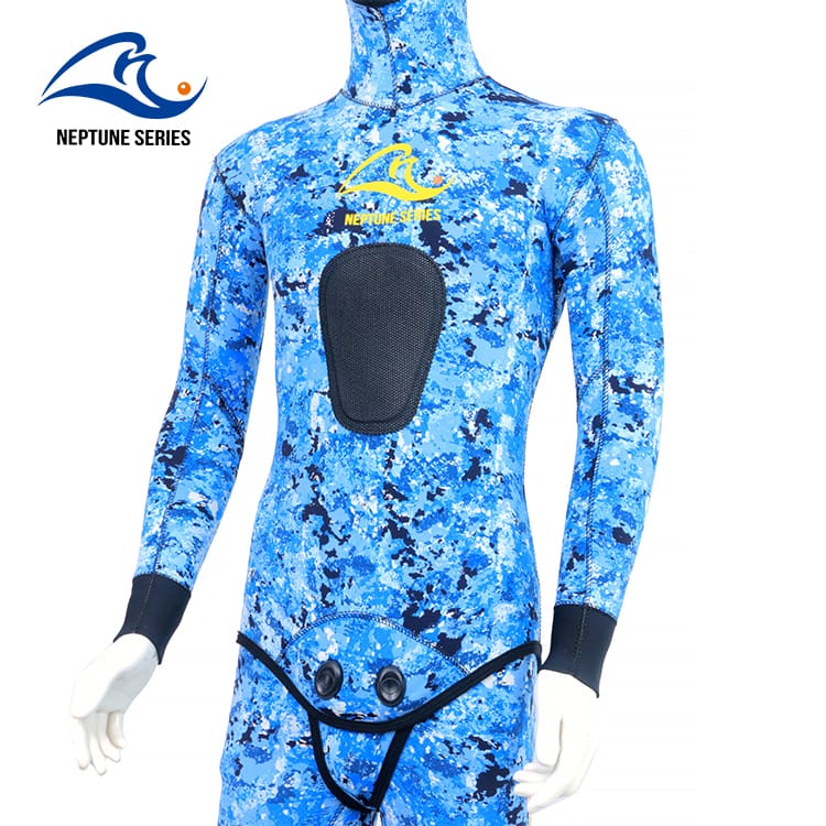 Blue camouflage spearfishing suit - 图片 4