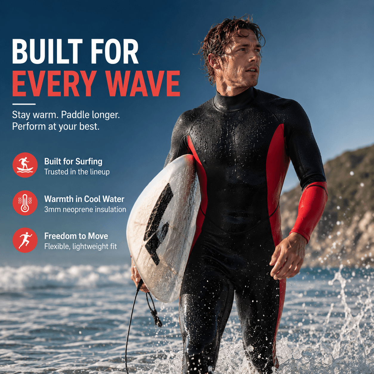 3mm Long Sleeve Surfing Wetsuit